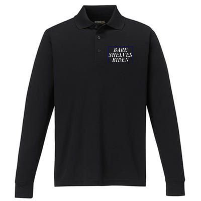 Bare Shelves Biden Performance Long Sleeve Polo