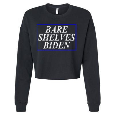 Bare Shelves Biden Cropped Pullover Crew
