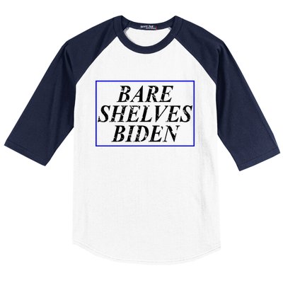 Bare Shelves Biden Baseball Sleeve Shirt