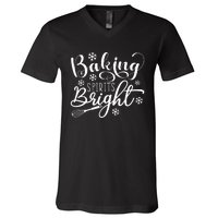 Baking Spirits Bright Jingle Bells Christmas V-Neck T-Shirt