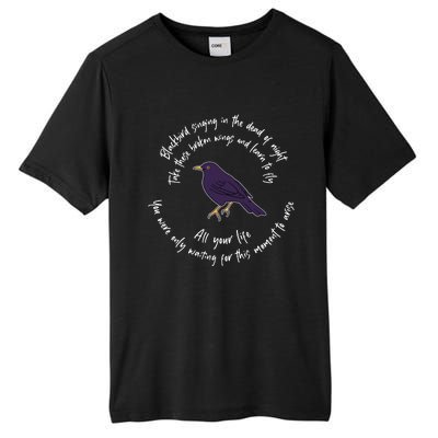 Blackbird Singing Bird Wings Microphone Singer Lyrics Artist Tall Fusion ChromaSoft Performance T-Shirt