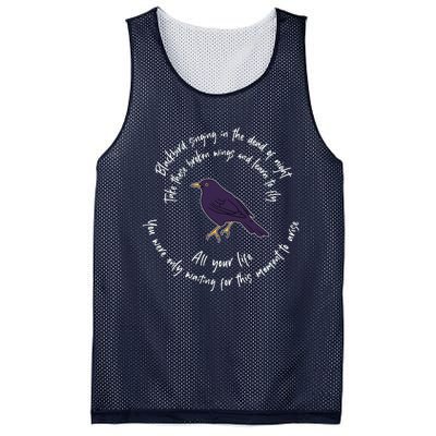 Blackbird Singing Bird Wings Microphone Singer Lyrics Artist Mesh Reversible Basketball Jersey Tank