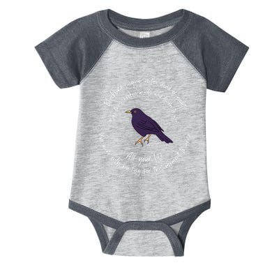 Blackbird Singing Bird Wings Microphone Singer Lyrics Artist Infant Baby Jersey Bodysuit