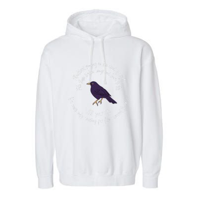 Blackbird Singing Bird Wings Microphone Singer Lyrics Artist Garment-Dyed Fleece Hoodie