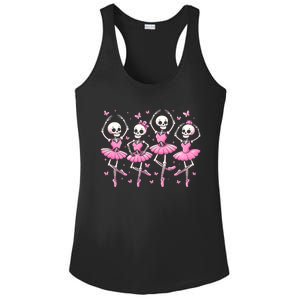 Ballet Skeleton Ballet Dancer Spooky Dance Teacher Halloween Gift Ladies PosiCharge Competitor Racerback Tank