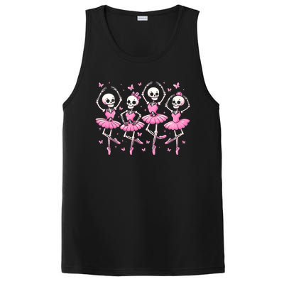 Ballet Skeleton Ballet Dancer Spooky Dance Teacher Halloween Gift PosiCharge Competitor Tank