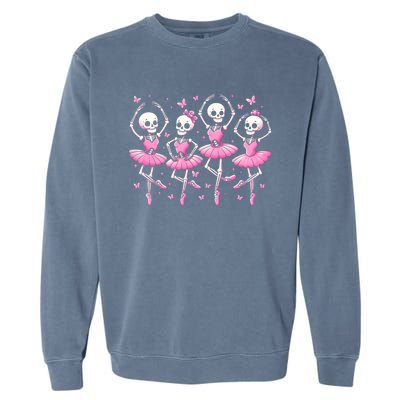 Ballet Skeleton Ballet Dancer Spooky Dance Teacher Halloween Gift Garment-Dyed Sweatshirt