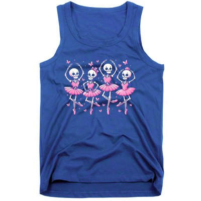 Ballet Skeleton Ballet Dancer Spooky Dance Teacher Halloween Gift Tank Top