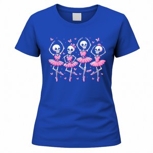 Ballet Skeleton Ballet Dancer Spooky Dance Teacher Halloween Gift Women's T-Shirt