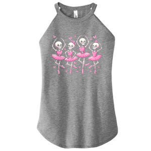 Ballet Skeleton Ballet Dancer Spooky Dance Teacher Halloween Gift Women's Perfect Tri Rocker Tank