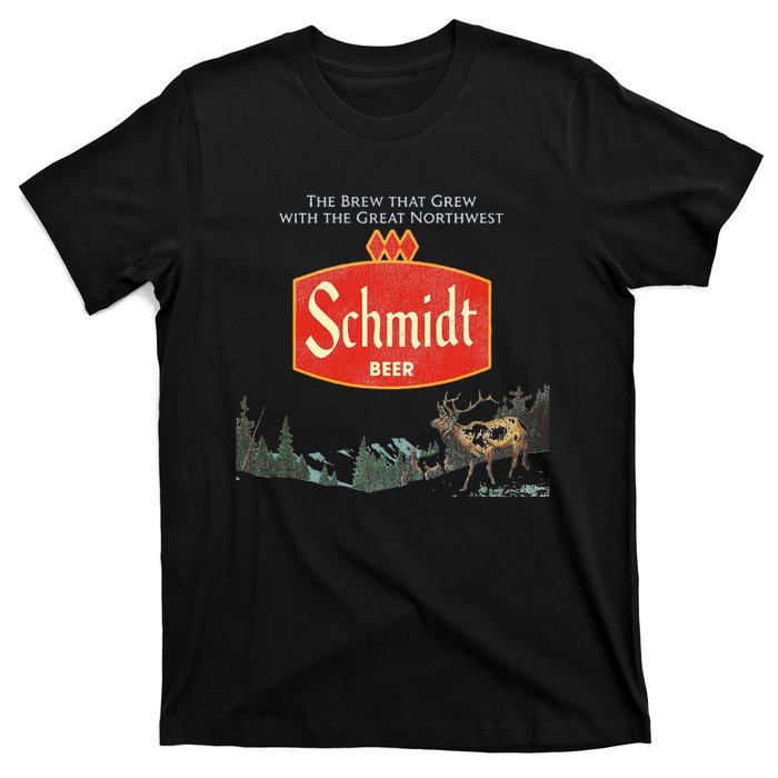 Beer Schmidt Beer Retro Defunct Nature Scene T-Shirt