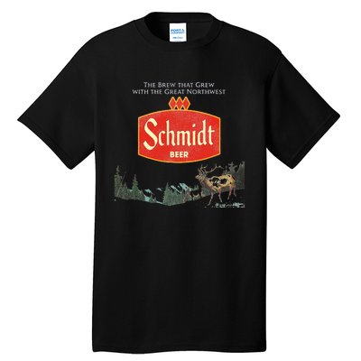 Beer Schmidt Beer Retro Defunct Nature Scene Tall T-Shirt