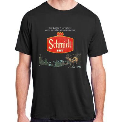 Beer Schmidt Beer Retro Defunct Nature Scene Adult ChromaSoft Performance T-Shirt