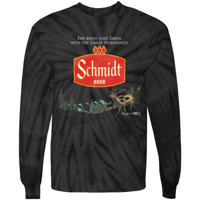 Beer Schmidt Beer Retro Defunct Nature Scene Tie-Dye Long Sleeve Shirt