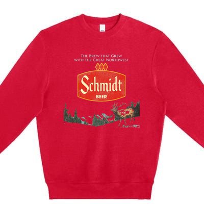 Beer Schmidt Beer Retro Defunct Nature Scene Premium Crewneck Sweatshirt