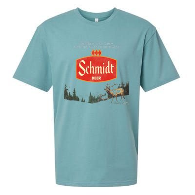 Beer Schmidt Beer Retro Defunct Nature Scene Sueded Cloud Jersey T-Shirt