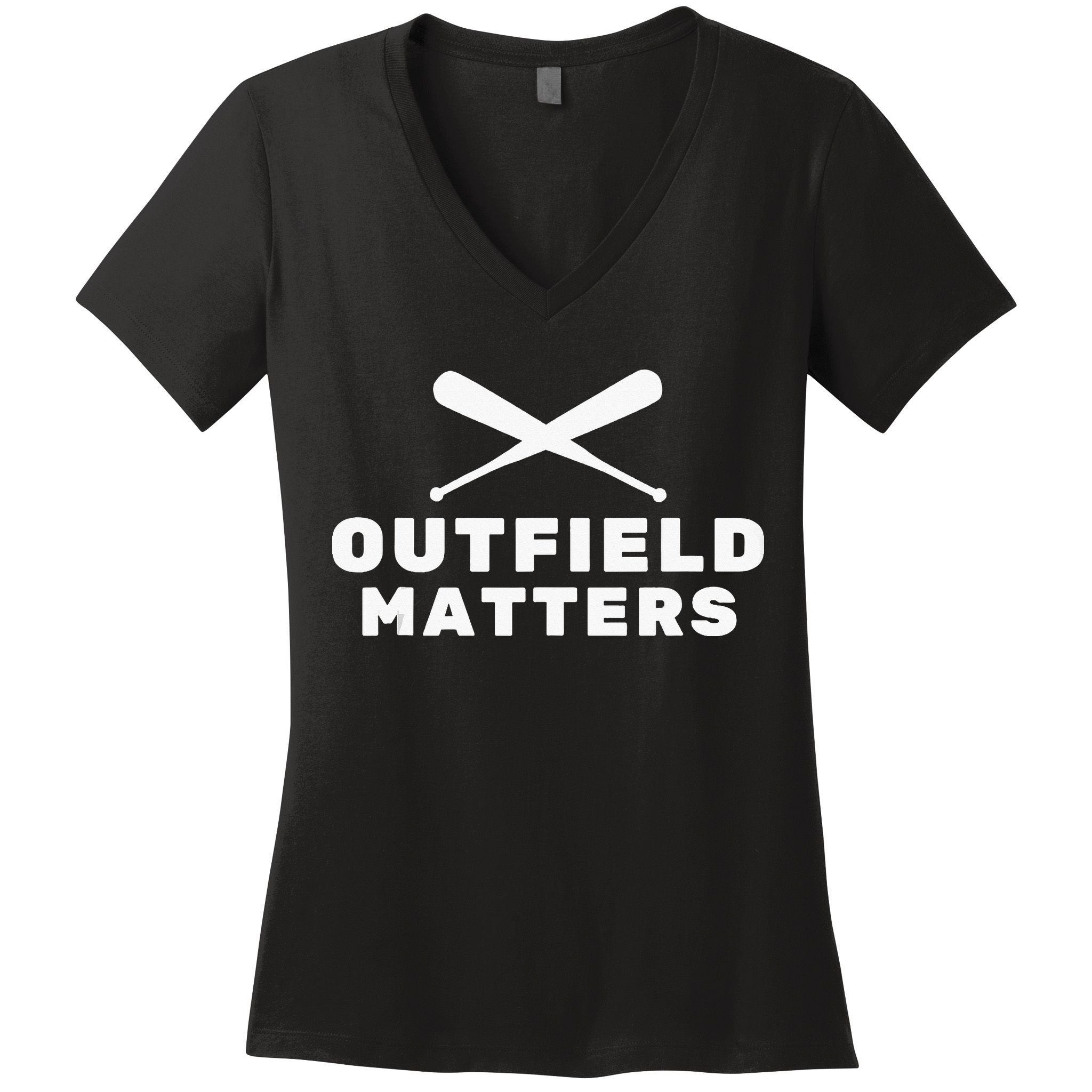 Baseball Sport Baseball Outfield Matters Baseball Outfields Women's V-Neck T-Shirt