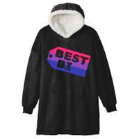 Bi Striped Best Bi, Distressed Relaxed Fit Hooded Wearable Blanket