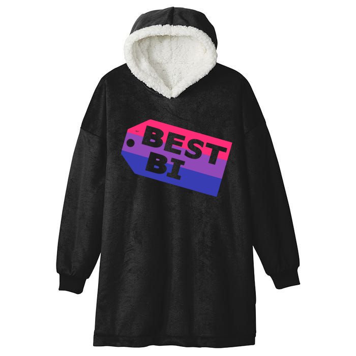 Bi Striped Best Bi, Distressed Relaxed Fit Hooded Wearable Blanket