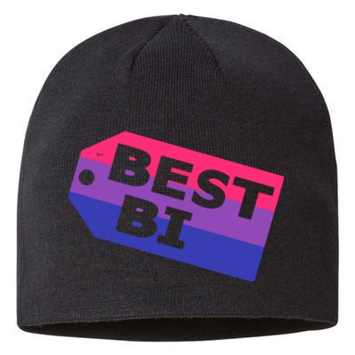 Bi Striped Best Bi, Distressed Relaxed Fit Sustainable Beanie