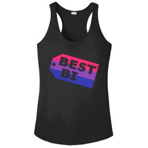 Bi Striped Best Bi, Distressed Relaxed Fit Ladies PosiCharge Competitor Racerback Tank