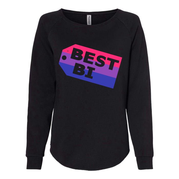 Bi Striped Best Bi, Distressed Relaxed Fit Womens California Wash Sweatshirt