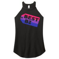 Bi Striped Best Bi, Distressed Relaxed Fit Women's Perfect Tri Rocker Tank