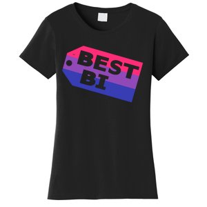 Bi Striped Best Bi, Distressed Relaxed Fit Women's T-Shirt