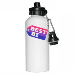 Bi Striped Best Bi, Distressed Relaxed Fit Aluminum Water Bottle