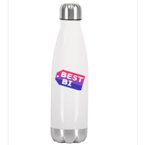 Bi Striped Best Bi, Distressed Relaxed Fit Stainless Steel Insulated Water Bottle