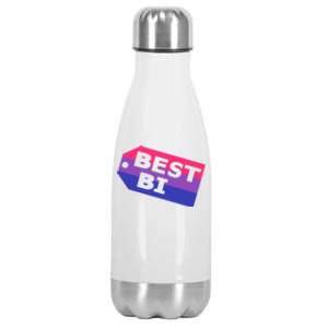 Bi Striped Best Bi, Distressed Relaxed Fit Stainless Steel Insulated Water Bottle