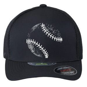 Baseball Silhouette Baseball Ball Meaningful Gift Flexfit Unipanel Trucker Cap