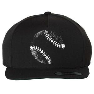 Baseball Silhouette Baseball Ball Meaningful Gift Wool Snapback Cap