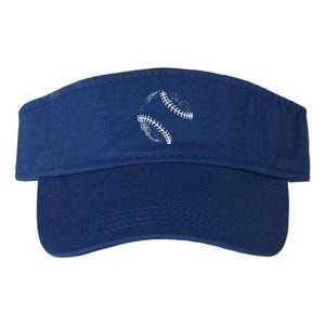 Baseball Silhouette Baseball Ball Meaningful Gift Valucap Bio-Washed Visor