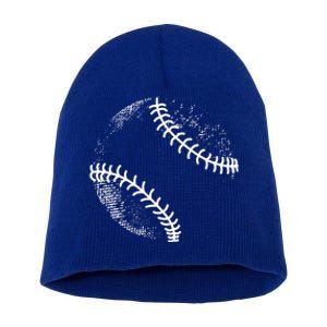 Baseball Silhouette Baseball Ball Meaningful Gift Short Acrylic Beanie