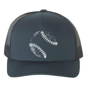 Baseball Silhouette Baseball Ball Meaningful Gift Yupoong Adult 5-Panel Trucker Hat