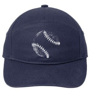 Baseball Silhouette Baseball Ball Meaningful Gift 7-Panel Snapback Hat