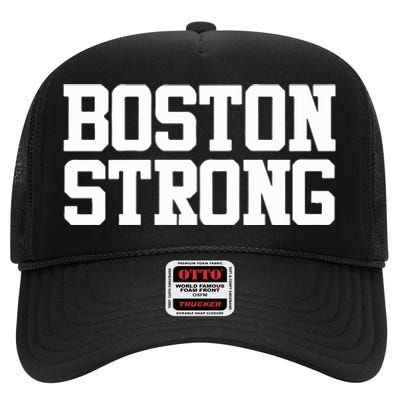 Boston Strong High Crown Mesh Back Trucker Hat