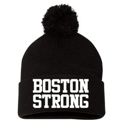 Boston Strong Pom Pom 12in Knit Beanie