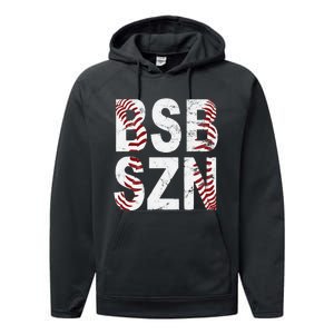 BSB SZN Baseball Season Distressed Performance Fleece Hoodie