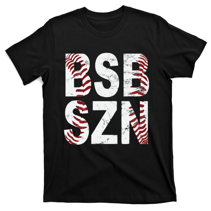 BSB SZN Baseball Season Distressed T-Shirt