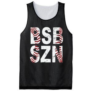 BSB SZN Baseball Season Distressed Mesh Reversible Basketball Jersey Tank