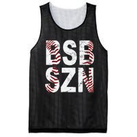 BSB SZN Baseball Season Distressed Mesh Reversible Basketball Jersey Tank