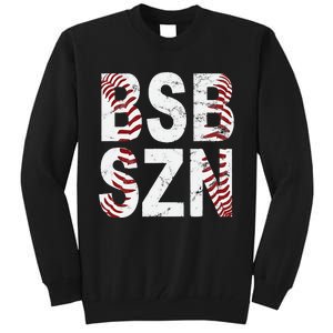 BSB SZN Baseball Season Distressed Tall Sweatshirt