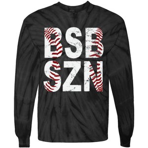 BSB SZN Baseball Season Distressed Tie-Dye Long Sleeve Shirt