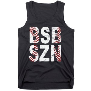 BSB SZN Baseball Season Distressed Tank Top