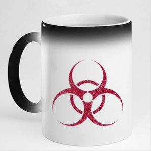 Biohazard Symbol Biological Hazard Warning Sign 11oz Black Color Changing Mug