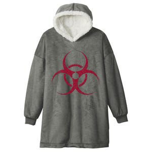 Biohazard Symbol Biological Hazard Warning Sign Hooded Wearable Blanket