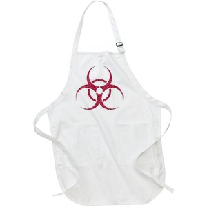 Biohazard Symbol Biological Hazard Warning Sign Full-Length Apron With Pockets