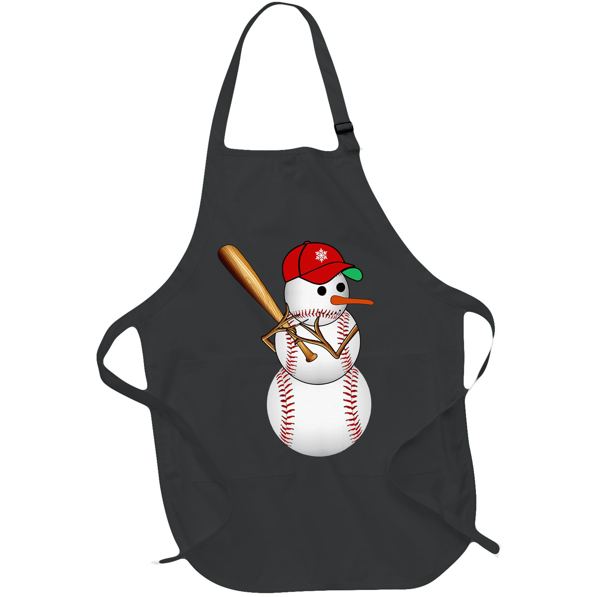 Baseball Snowman Balls Snow Christmas Xmas Gifts Apron